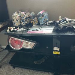 Glass And Metal Entertainment Center 