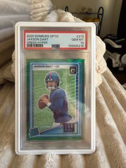 Jaxson Dart Green Hyper rookie PSA 10