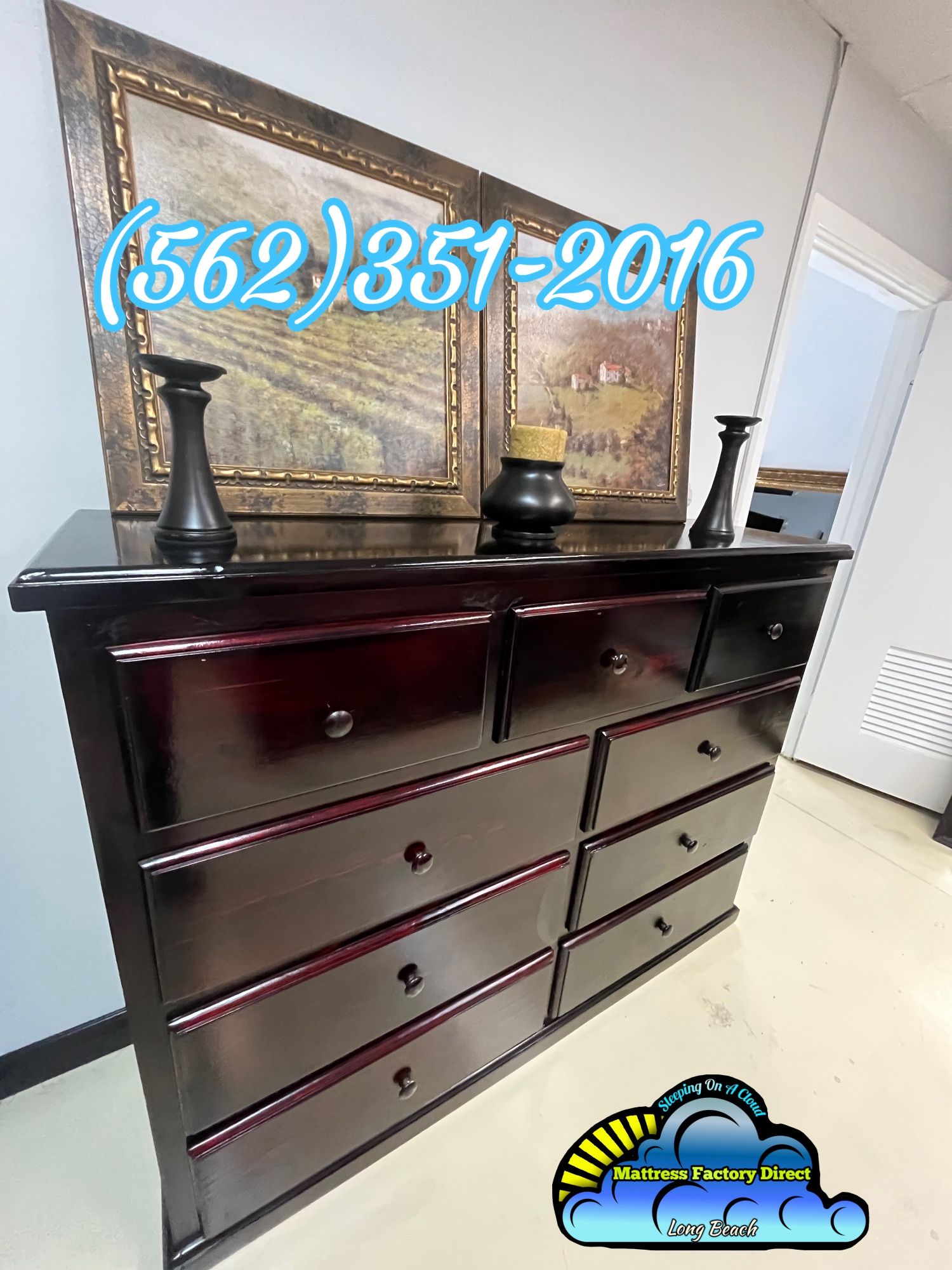 Nine Drawer Dresser Cherry Cajonera Comoda Nueva Bonita