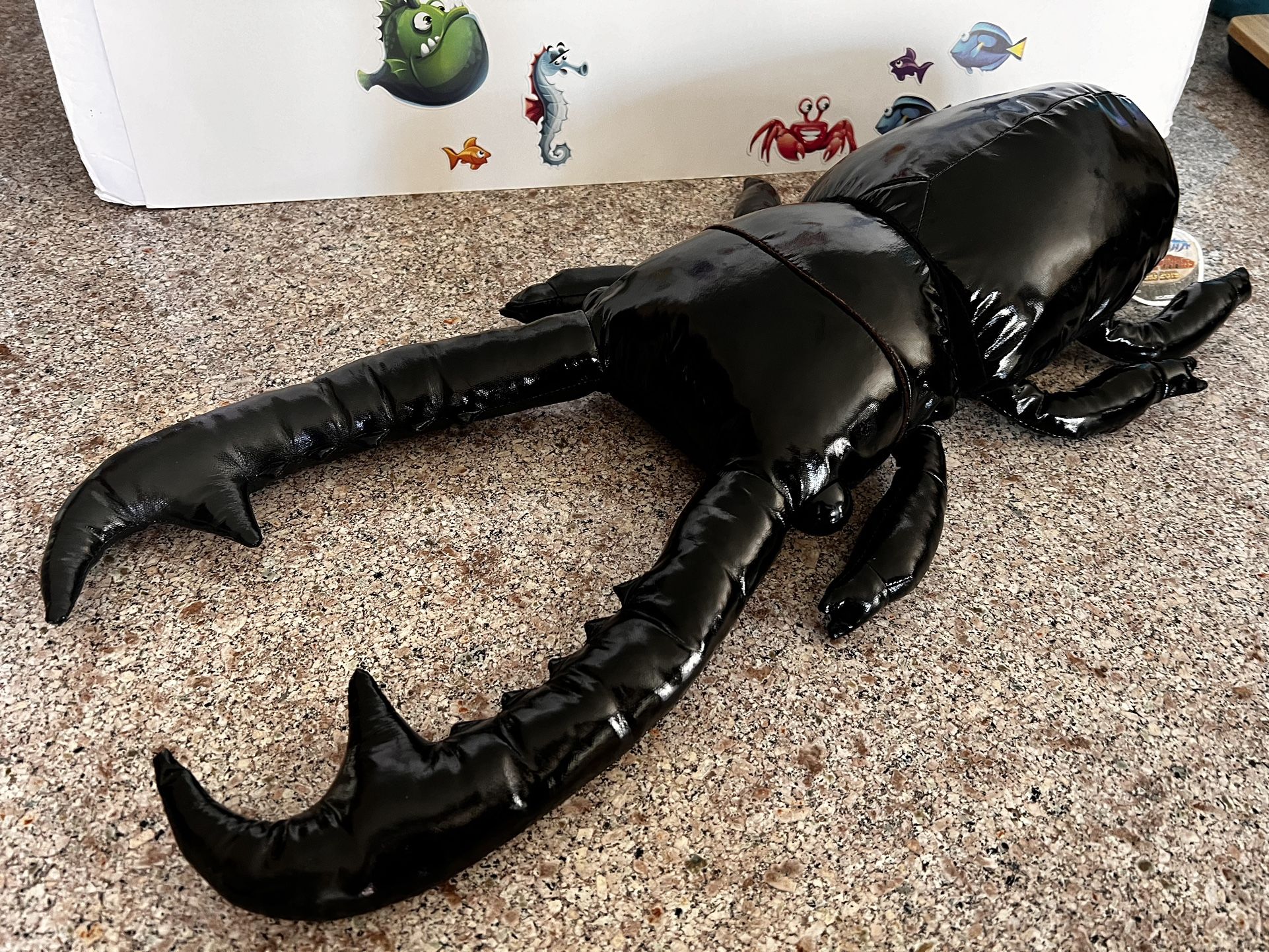 SUPER LARGE BLACK BEETLE TOY WITH VINYL MATERIAL!  24 INCH Brand New With Tags!!