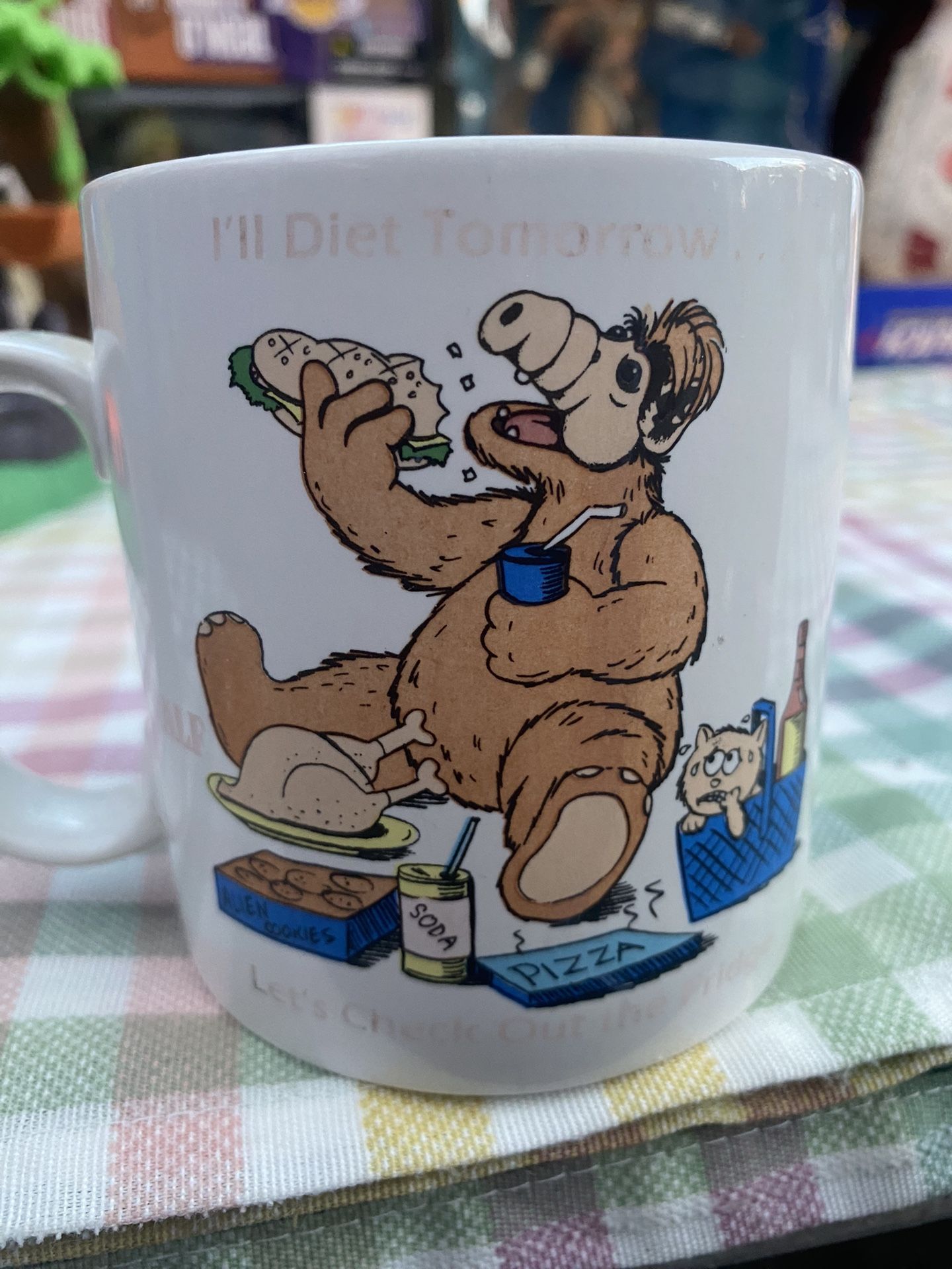 Vintage RUSS 1987 ALF Mug “I’ll Diet Tomorrow.. Let's Check Out the Fridge”