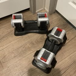  Pair Of Fitness Adjustable Dumbbells 30 lbsEach See Pictures South Austin by William Cannon Near The I35 Pick Up 