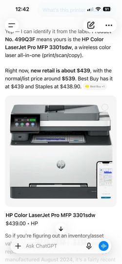 HP Color LaserJet Pro MFP 3301sdw