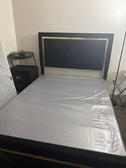 King size bedframe, nightstand, dresser set