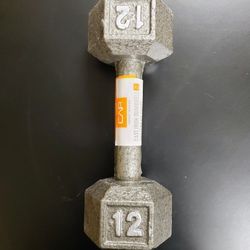 CAP 12 lb Cast Iron Hex Dumbbell - Single【NEW】