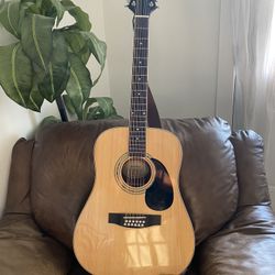 Mitchell D120S12E 12-String Dreadnought Electric-Accoustic Guitar