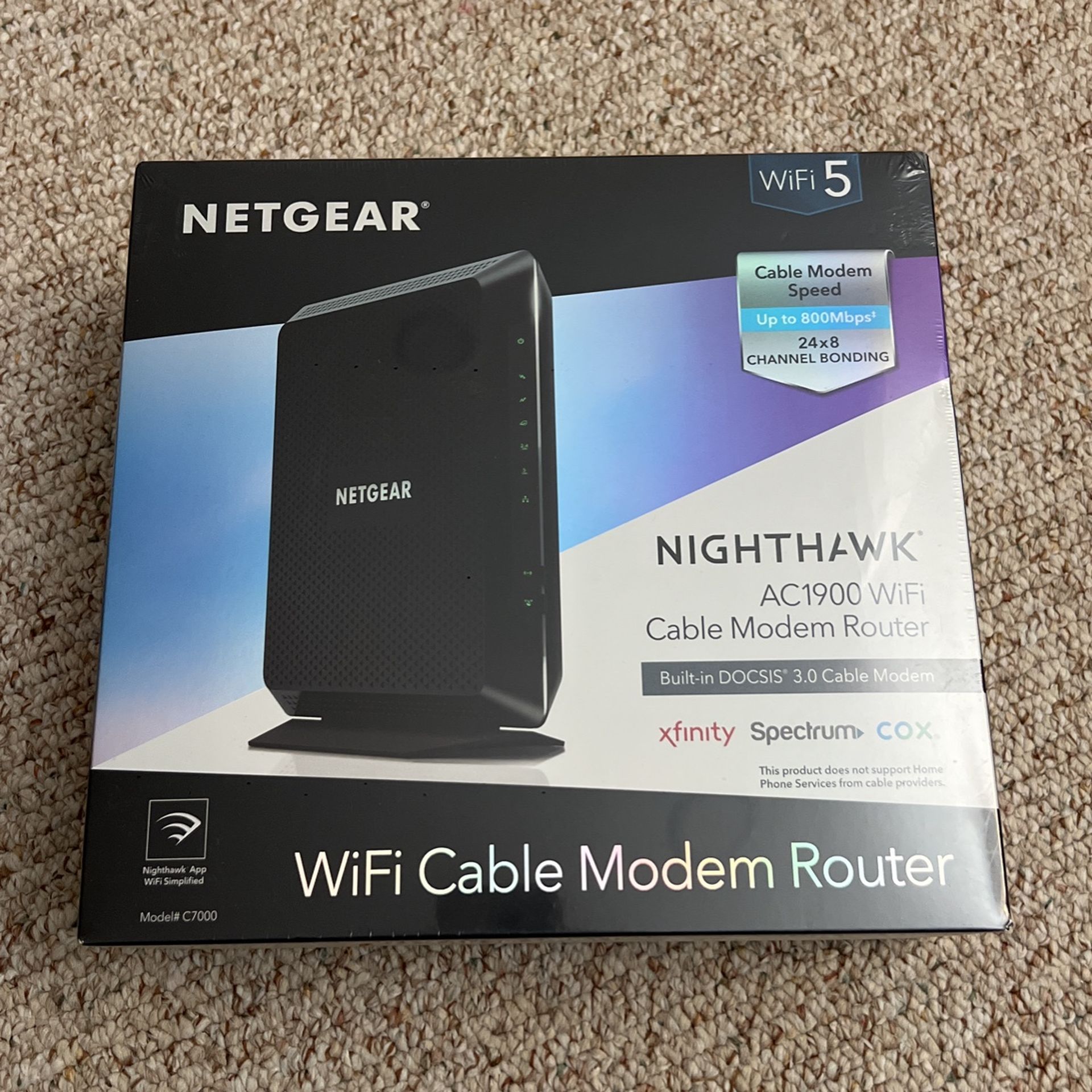 NETGEAR Nighthawk AC 1900 WiFi Cable Modem Router