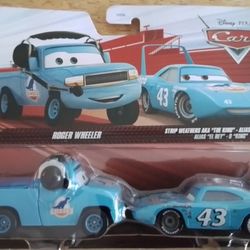 DISNEY PIXAR CARS  STRIP WEATHERS & ROGER WHEELER 2 PACK $25
