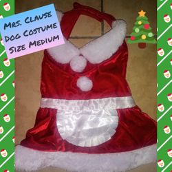 New Mrs. Clause Dog Outfit