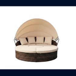 Wicker daybed 5 Piece Round Sectional 