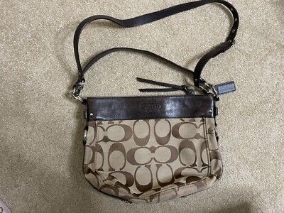 Coach Handbag Purse Carly F14708 Studded Khaki Brown Pebbled Leather Tote $50 OBO!