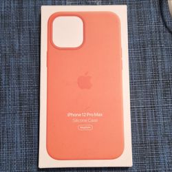 Apple Silicone Back Case w/ MagSafe for iPhone 12 Pro Max Orange MHL83ZM/A