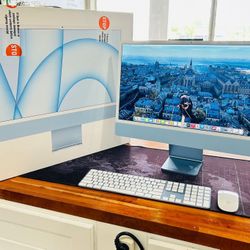 IMAC 24-Inch 2021 Apple M1 16GB 256GB Like New In Box With Keyboard and Mouse