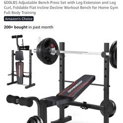 Brand New Never Used Weight Bench Set