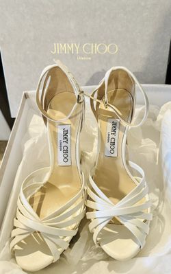 JIMMY CHOO Latte Isra Platform Sandal, 120mm