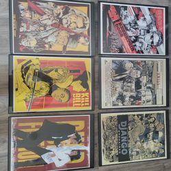 6 Individual Framed With Glass Movie Theme Picture's 