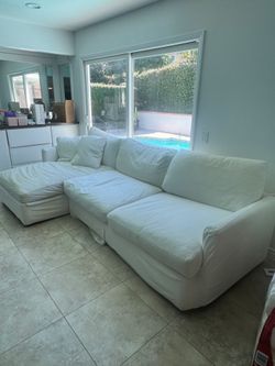 White Couch L shaped