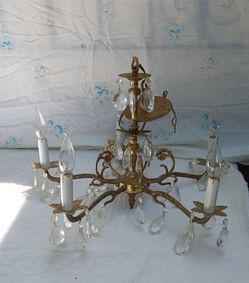 Brass and Crystal Chandeliers