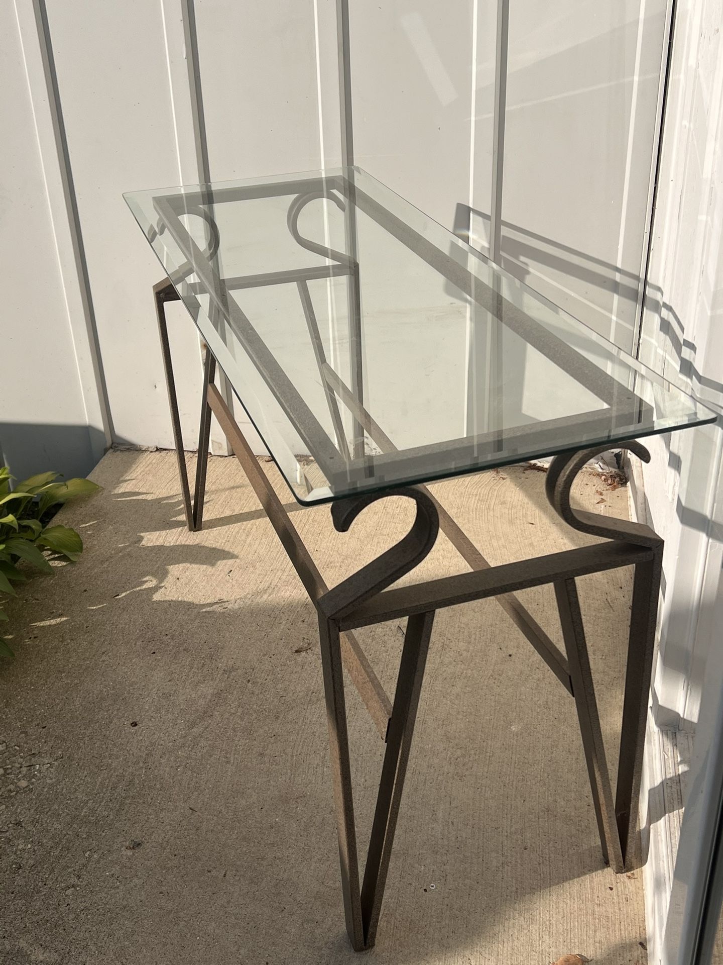 Beveled Glass Table