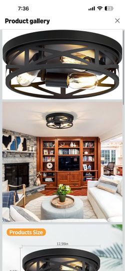 ZHU YAN 13 inch Farmhouse Ceiling Light Fixture,3-Light Hallway Light Fixtures Ceiling,Black Flush Mount Ceiling Light,Light Fixture Ceiling Mount for