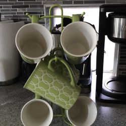 6 Mugs With Stand 
