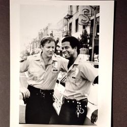 Charles Haid And Michael Warren In Hill Street Blues Television Show Actors 1981 Celebrity Star 8x10 Glossy Vintage Still Photo Picture