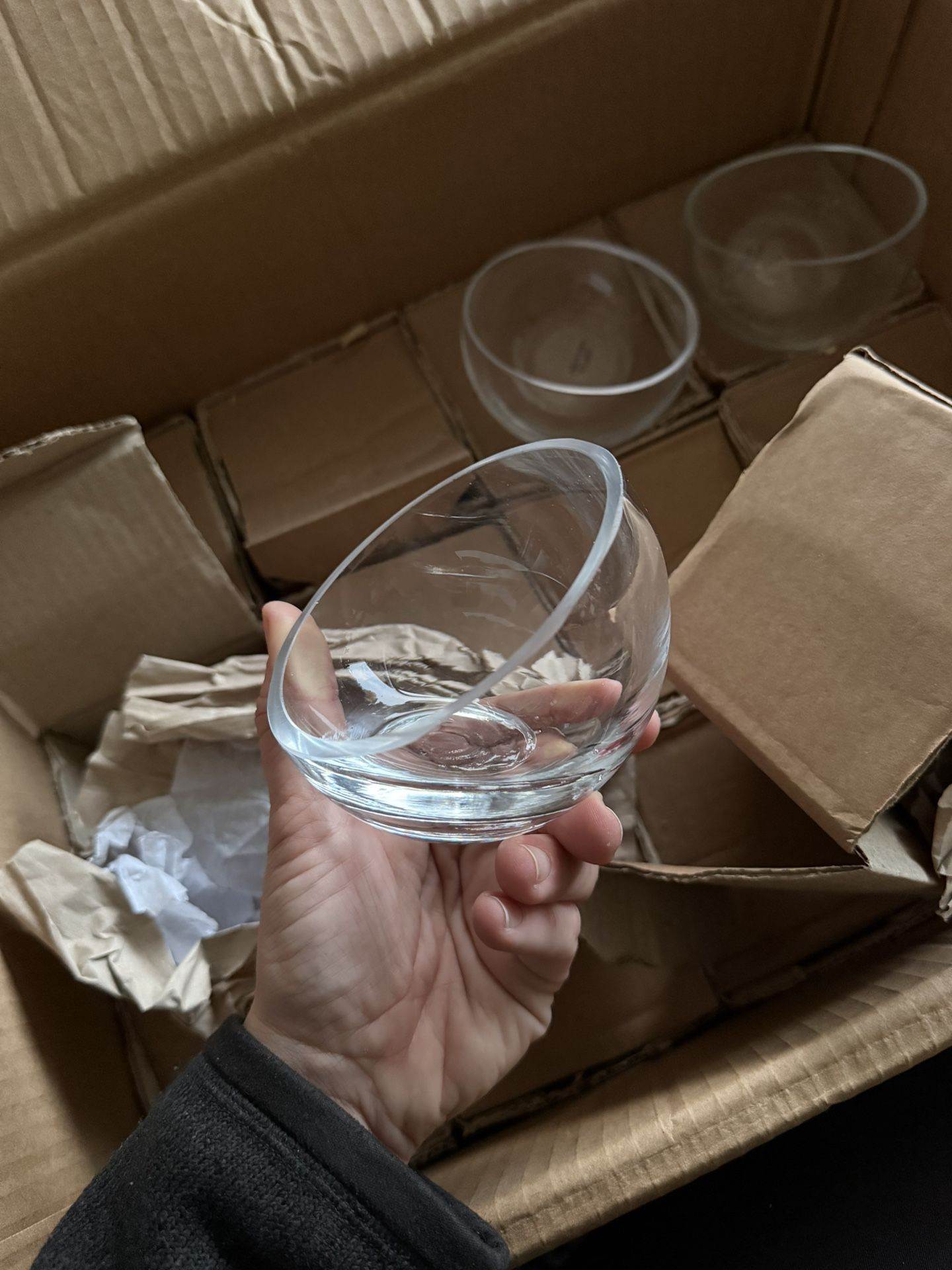 Tilt Small Glass Bowl 