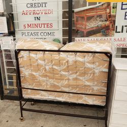 Twin roll a way bed frame solid metal new