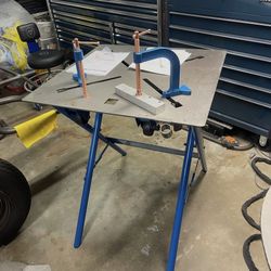 Miller Folding Weld Table, Like New Only Used A Couple Times W/clamps