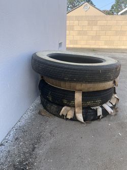 Vintage 6.00-20 / 6.50-20 Whitewall Bias Ply Tires – Antique Truck / Display – Unused Old Stock