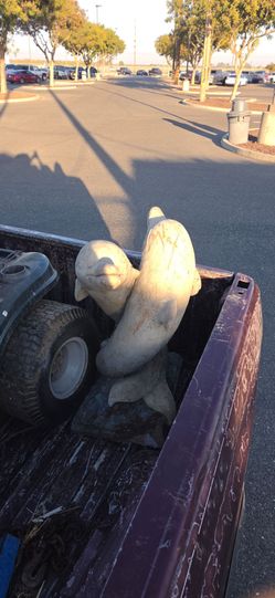 Cement dolphin water fountain statue $100