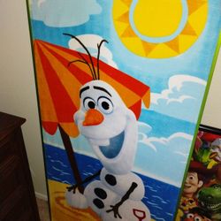 Large Disney Frozen Olaf Framed Fabric