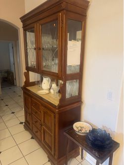 Hutch; solid wood