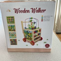 New  Baby Four Sided Wooden Walker 12+