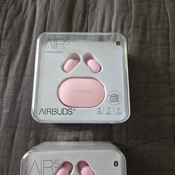 Brand New  Pink Air 5 True Wireless Earbuds Earbuds 14-hour Play Time With Charge Case