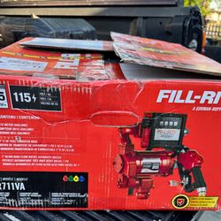 FILL-RITE 1/3 HP 115-Volt 20 GPM Fuel Transfer Pump with Discharge Hose, Automatic Nozzle and Mechanical Meter