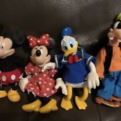 Vintage Mickey, Minnie, Donald Duck And Goofy