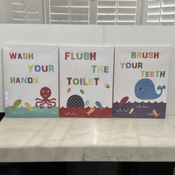 Bathroom Wall Art Nursery Decor 