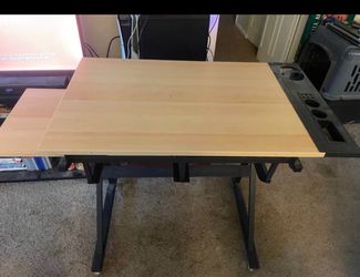 Drafting Table with Adjustable Metal Base
