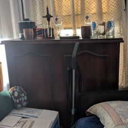 Nice Bar For Sale With Two Shelves In The Back And One Bar Stool