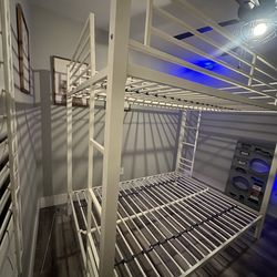 Bunk bed full over full off white