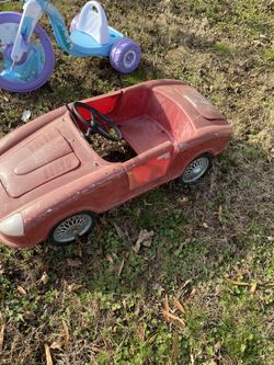 Vintage  Red Rare Pedal Car