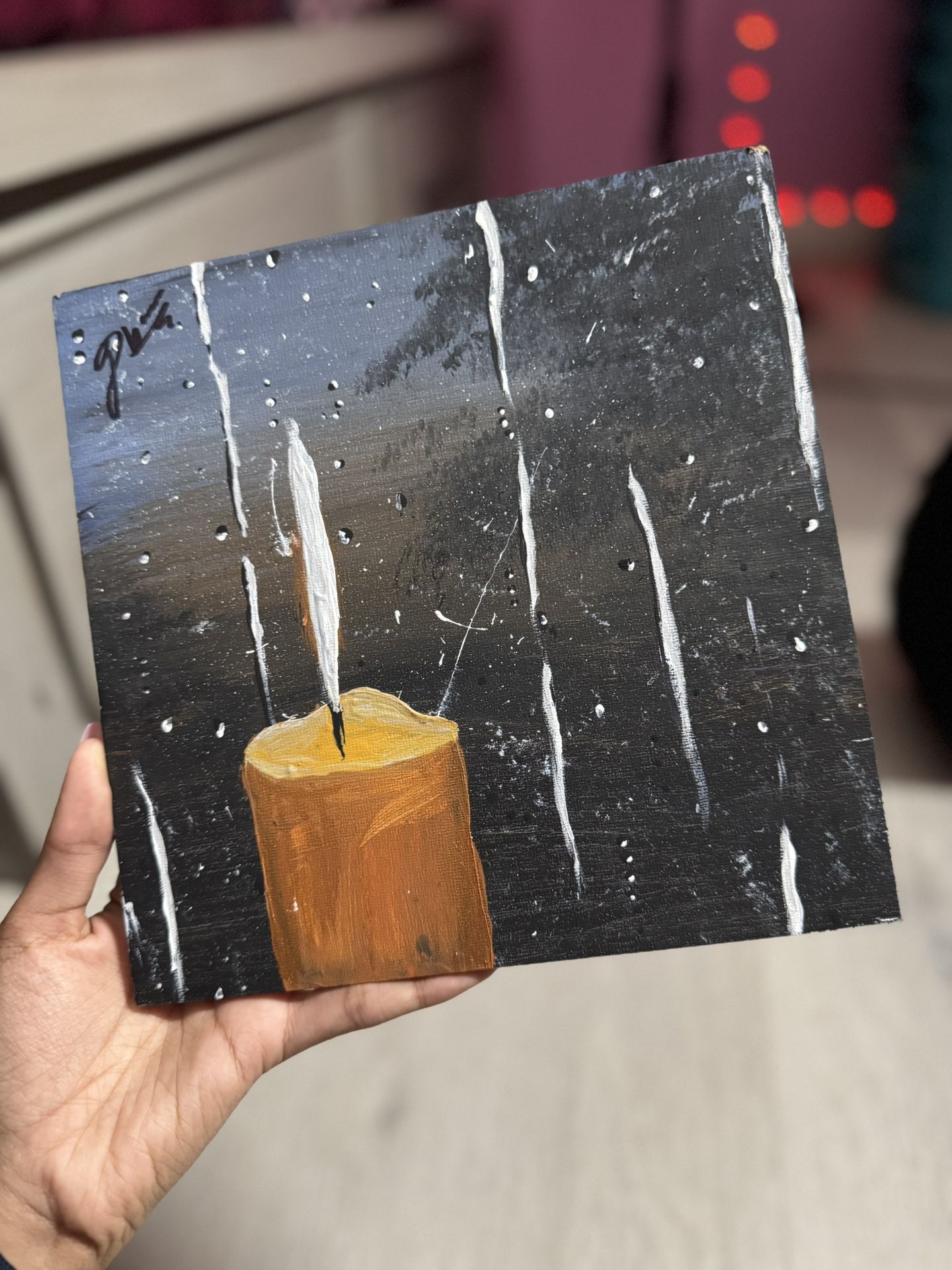 Beautiful Candle Painting