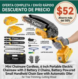 Tietoc Mini Chainsaw Cordless,6 Inch Portable