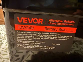 VEVOR 12V/24V Battery Box BA850