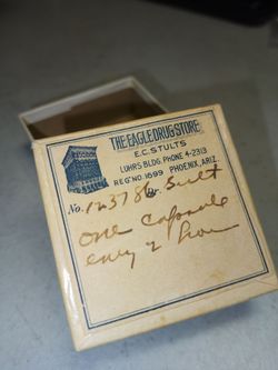 Vintage Phoenix pharmacy prescription box