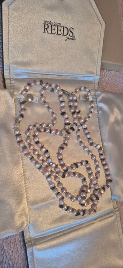 Pearl and Gemstone Chip Beaded Necklace
