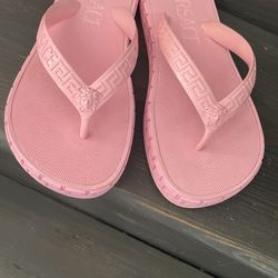VERSACE Pink Greca Sandals
