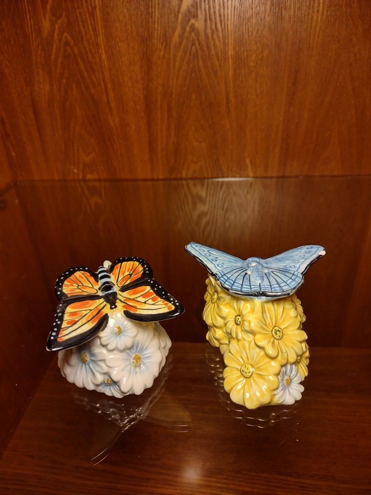 Butterfly Salt And Pepper Shakers