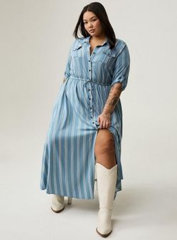 TORRID Maxi Challis Shirtdress